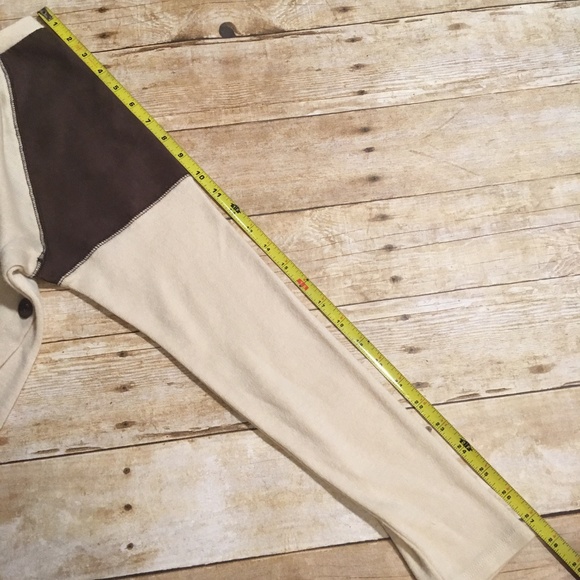 Cream and brown soft & suede sweater - Picture 5 of 8